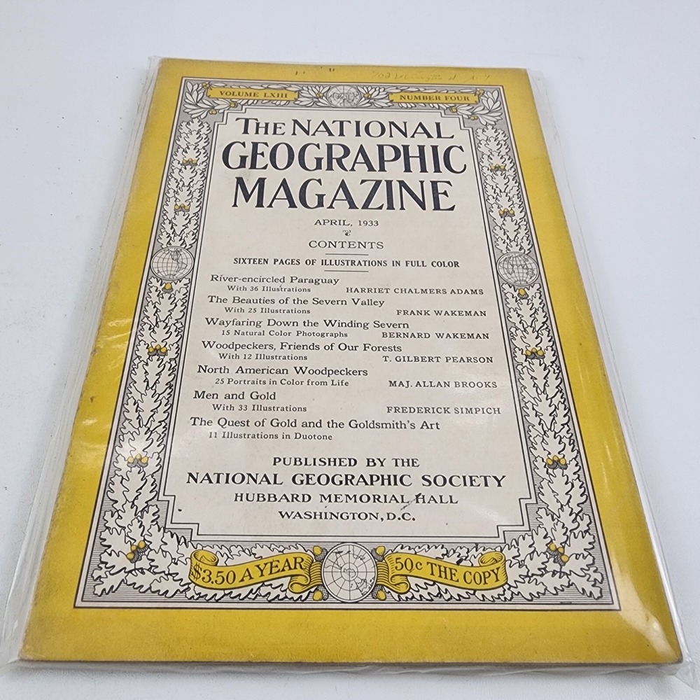 National Geographic Magazine April 1933 No Insert